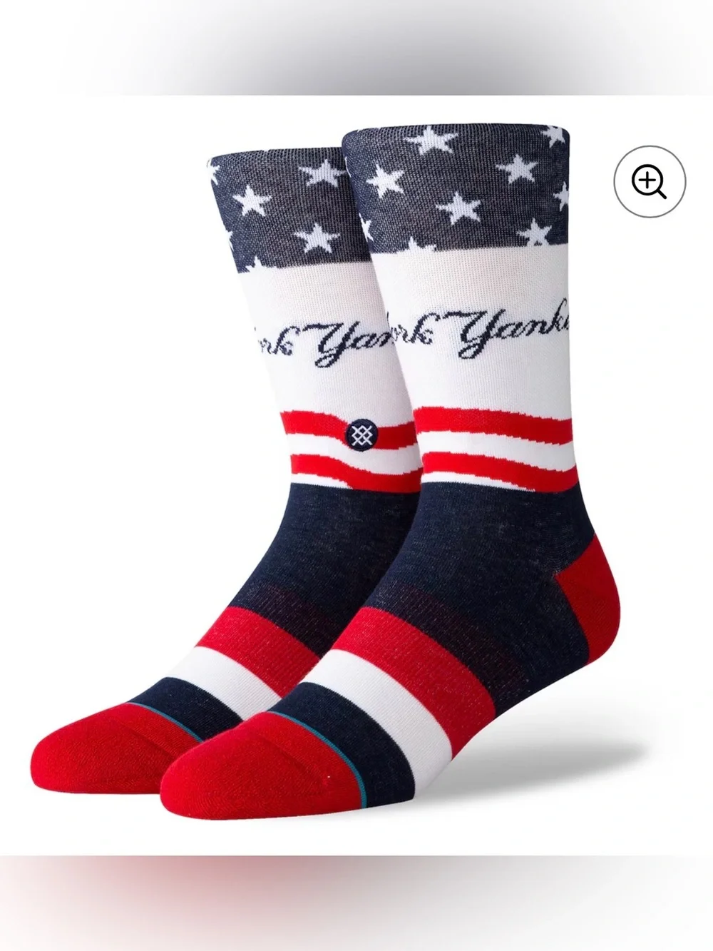 Stance New York Yankees Stars & Bars Crew Socks Red White Blue - Adult 9-12
